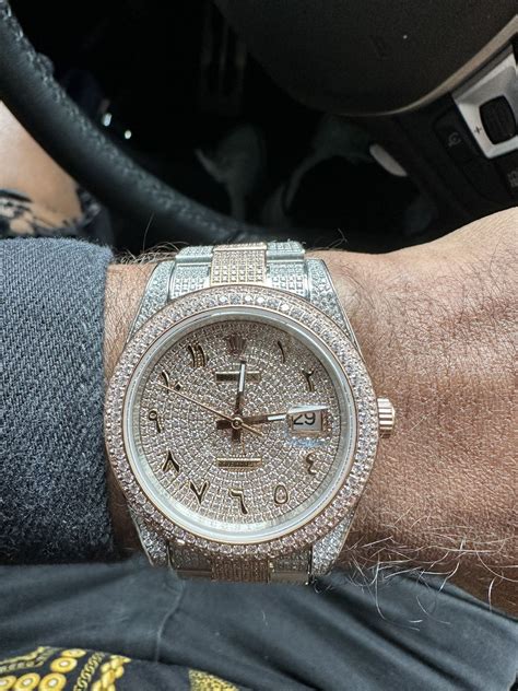 moissanite rolex for sale|moissanite bust down rolex.